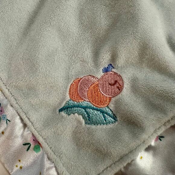 Douglas Baby 15" x 15" Blue Pink White Butterfly Bria Plush Lovey Baby Blanket - Picture 6 of 8